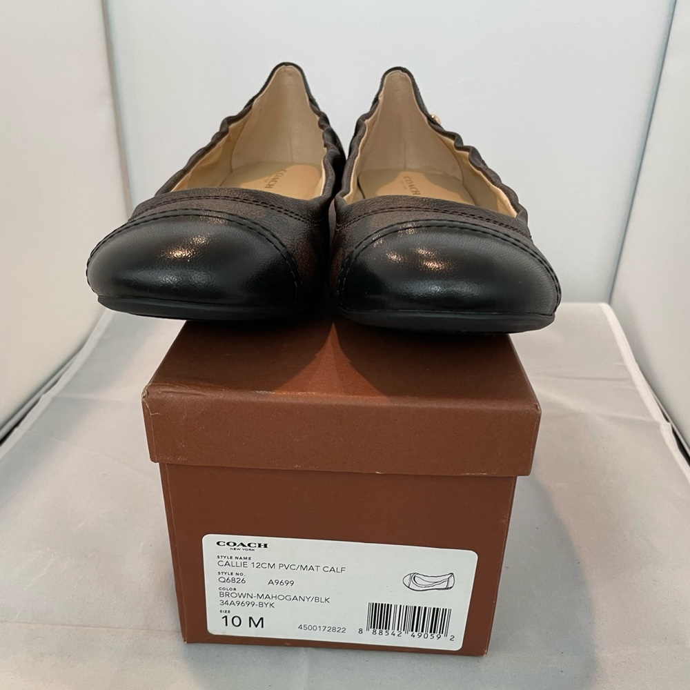 COACH Callie ballet flat in brown/black